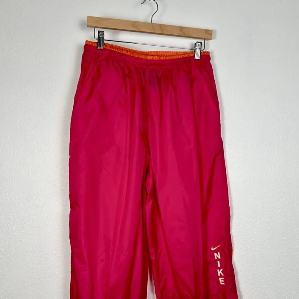 Nike XL size 16-18 Hot Pink and Orange Dry Fit Windbreaker Track Pants, Workout